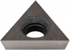 Hertel - TPCB220.1 Grade HT630B Cermet Boring Insert - Uncoated, 60° Triangle, 11° Relief Angle, 1/4" Inscr Circle, 3/32" Thick, 0.002" Corner Radius - USA Tool & Supply