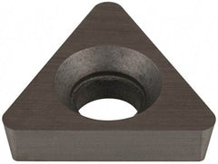 Hertel - TPCB222 Grade HT540B Carbide Boring Insert - Uncoated, 60° Triangle, 11° Relief Angle, 1/4" Inscr Circle, 3/32" Thick, 1/32" Corner Radius - USA Tool & Supply