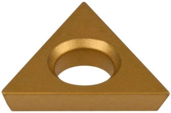 Hertel - TDHB1.280.75.0.1 Grade HC620B Carbide Boring Insert - TIN/TIC/TICN/TIN Finish, 60° Triangle, 15° Relief Angle, 5/32" Inscr Circle, 3/64" Thick, 0.002" Corner Radius - USA Tool & Supply