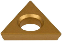 Hertel - TDHB1.280.75.0.1 Grade HC620B Carbide Boring Insert - TIN/TIC/TICN/TIN Finish, 60° Triangle, 15° Relief Angle, 5/32" Inscr Circle, 3/64" Thick, 0.002" Corner Radius - USA Tool & Supply