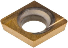 Hertel - CDHH 12061 HP520B Grade Carbide Boring Insert - Diamond, 80° Incl Angle, Left Hand, 5/32" Inscr Circle, .04" Thick, 1/64" Cnr Rad - USA Tool & Supply