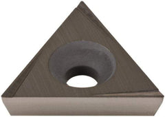 Hertel - TPCG320.5 Grade HT630B Cermet Boring Insert - Uncoated, 60° Triangle, 11° Relief Angle, 3/8" Inscr Circle, 1/8" Thick, 0.007" Corner Radius - USA Tool & Supply
