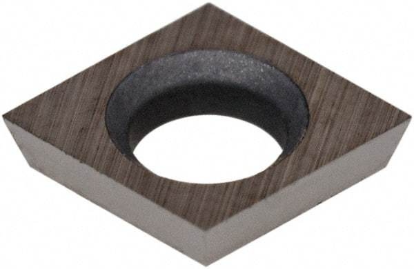 Hertel - CDHB 120601 HT310B Grade Carbide Boring Insert - Uncoated, Diamond, 80° Incl Angle, 5/32" Inscr Circle, .04" Thick, 0.002" Cnr Rad - USA Tool & Supply