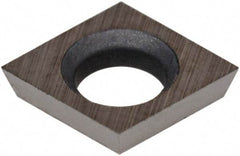 Hertel - CDHB 120601 HT310B Grade Carbide Boring Insert - Uncoated, Diamond, 80° Incl Angle, 5/32" Inscr Circle, .04" Thick, 0.002" Cnr Rad - USA Tool & Supply