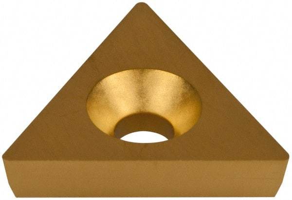 Hertel - TD6P1 Grade HC620B Carbide Boring Insert - TIN/TIC/TICN/TIN Finish, 60° Triangle, 11° Relief Angle, 3/8" Inscr Circle, 1/8" Thick, 1/64" Corner Radius - USA Tool & Supply