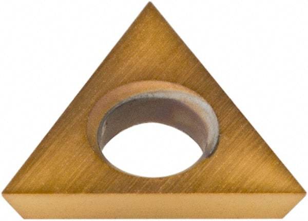 Hertel - TDHB1.280.75.0.1 Grade HP520B Carbide Boring Insert - TiN Finish, 60° Triangle, 15° Relief Angle, 5/32" Inscr Circle, 3/64" Thick, 0.002" Corner Radius - USA Tool & Supply