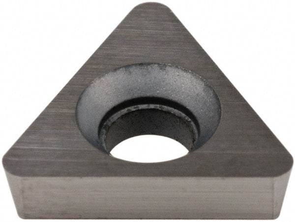 Hertel - TPCB222 Grade HT310B Carbide Boring Insert - Uncoated, 60° Triangle, 11° Relief Angle, 1/4" Inscr Circle, 3/32" Thick, 1/32" Corner Radius - USA Tool & Supply