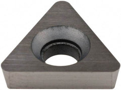 Hertel - TPCB222 Grade HT310B Carbide Boring Insert - Uncoated, 60° Triangle, 11° Relief Angle, 1/4" Inscr Circle, 3/32" Thick, 1/32" Corner Radius - USA Tool & Supply