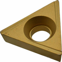 Hertel - TPCG221 Grade HC620B Carbide Boring Insert - TIN/TIC/TICN/TIN Finish, 60° Triangle, 11° Relief Angle, 1/4" Inscr Circle, 3/32" Thick, 1/64" Corner Radius - USA Tool & Supply