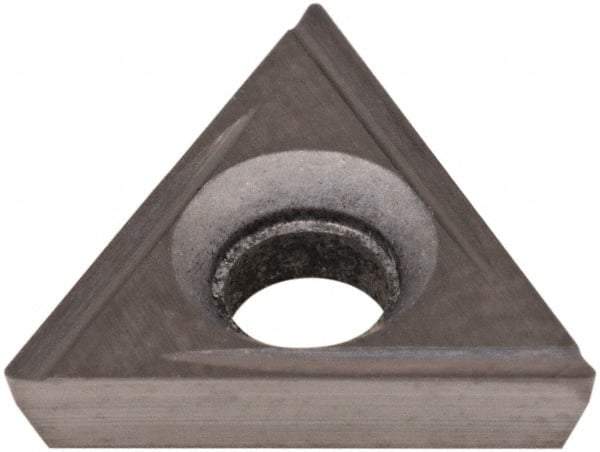 Hertel - TPCG220.5 Grade HT540B Carbide Boring Insert - Uncoated, 60° Triangle, 11° Relief Angle, 1/4" Inscr Circle, 3/32" Thick, 0.007" Corner Radius - USA Tool & Supply