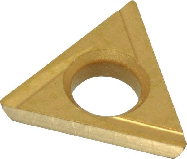 Hertel - TDHH1.280.75.0.5 Grade HC620B Carbide Boring Insert - TIN/TIC/TICN/TIN Finish, 60° Triangle, 15° Relief Angle, 5/32" Inscr Circle, 3/64" Thick, 0.007" Corner Radius - USA Tool & Supply