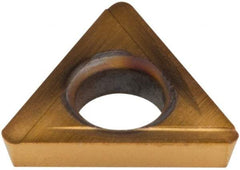 Hertel - TDHH1.280.751 Grade HP520B Carbide Boring Insert - TiN Finish, 60° Triangle, 15° Relief Angle, 5/32" Inscr Circle, 3/64" Thick, 1/64" Corner Radius - USA Tool & Supply
