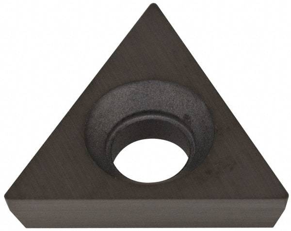 Hertel - TPCB220.5 Grade HT310B Carbide Boring Insert - Uncoated, 60° Triangle, 11° Relief Angle, 1/4" Inscr Circle, 3/32" Thick, 0.007" Corner Radius - USA Tool & Supply