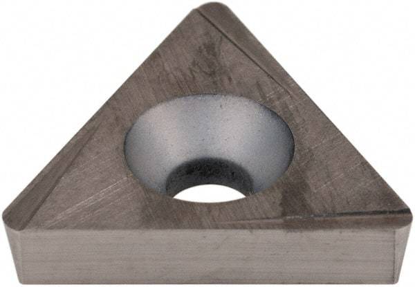 Hertel - TPCG322 Grade HT540B Carbide Boring Insert - Uncoated, 60° Triangle, 11° Relief Angle, 3/8" Inscr Circle, 1/8" Thick, 1/32" Corner Radius - USA Tool & Supply