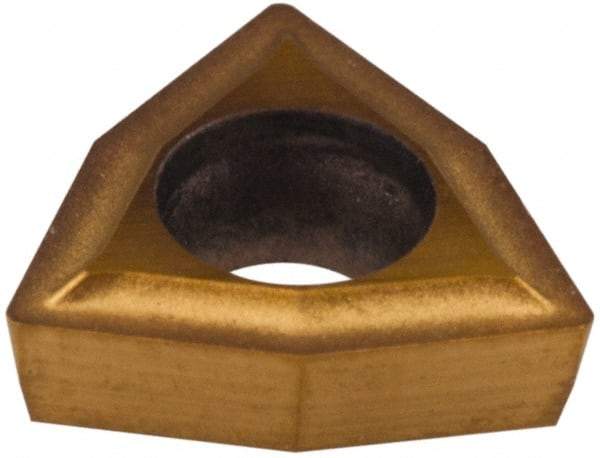 Hertel - WPGT 15105 HF1 HP520B Grade Carbide Boring Insert - Trigon, 80° Incl Angle, 3/16" Inscr Circle, 1/16" Thick, 0.008" Cnr Rad - USA Tool & Supply