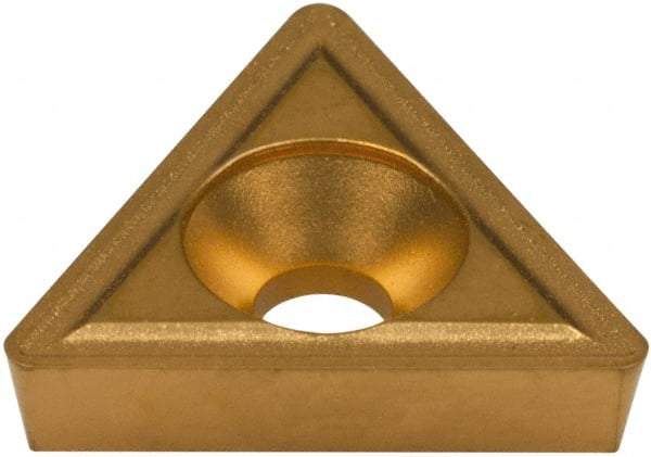 Hertel - TPGH322 HF3 Grade HC620B Carbide Boring Insert - TIN/TIC/TICN/TIN Finish, 60° Triangle, 11° Relief Angle, 3/8" Inscr Circle, 1/8" Thick, 1/32" Corner Radius - USA Tool & Supply