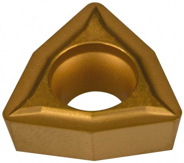 Hertel - WPMT 32.52 GP HP210B Grade Carbide Boring Insert - Trigon, 80° Incl Angle, 3/8" Inscr Circle, 5/32" Thick, 1/32" Cnr Rad - USA Tool & Supply