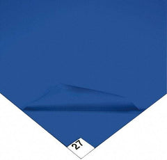 Wearwell - 5' Long x 3' Wide x 1/8" Thick, Dry Environment, Smooth Pattern Clean Room Matting - Tacky Sheets, Blue, 30 Layers per Mat, Series 095 - USA Tool & Supply