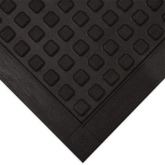 Wearwell - 5' Long x 2' Wide x 5/8" Thick, Anti-Fatigue Modular Matting Ramp Edge - Female, 1 Interlocking Side, Black, For Dry Areas, Series 502 - USA Tool & Supply