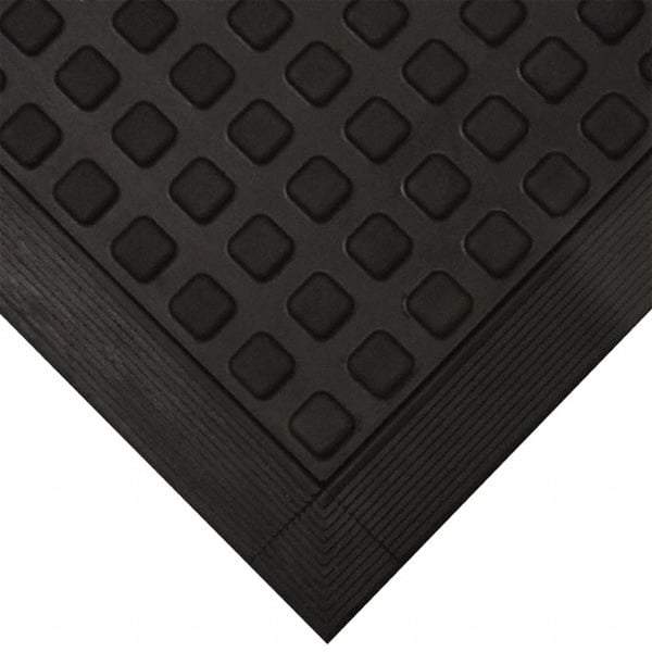 Wearwell - 5' Long x 3' Wide x 5/8" Thick, Anti-Fatigue Modular Matting Tiles - Black, For Dry Areas, Series 502 - USA Tool & Supply