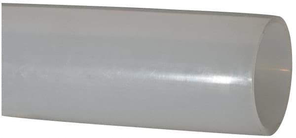 Made in USA - 2" ID x 2-1/4" OD, 1/8" Wall Thickness, Cut to Length (100' Standard Length) LLDPE Tube - Natural, 63 Max psi, 44 Shore D Hardness - USA Tool & Supply