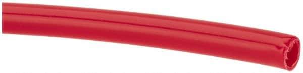 Made in USA - 11/64" ID x 1/4" OD, 0.04" Wall Thickness, Cut to Length (100' Standard Length) LLDPE Tube - Red, 205 Max psi, 44 Shore D Hardness - USA Tool & Supply