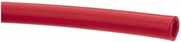 Made in USA - 3/8" ID x 1/2" OD, 1/16" Wall Thickness, Cut to Length (100' Standard Length) LLDPE Tube - Red, 153 Max psi, 44 Shore D Hardness - USA Tool & Supply