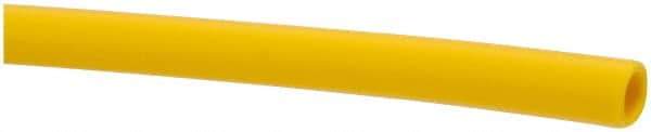 Made in USA - 1/4" ID x 3/8" OD, 1/16" Wall Thickness, Cut to Length (100' Standard Length) LLDPE Tube - Yellow, 214 Max psi, 44 Shore D Hardness - USA Tool & Supply