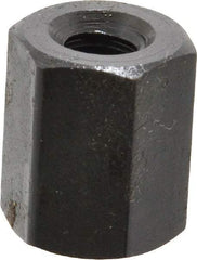 Gibraltar - 1/4-20 UNC, 5/8" OAL Steel Standard Coupling Nut - Black Oxide Coated, 1/2" Width Across Flats - USA Tool & Supply