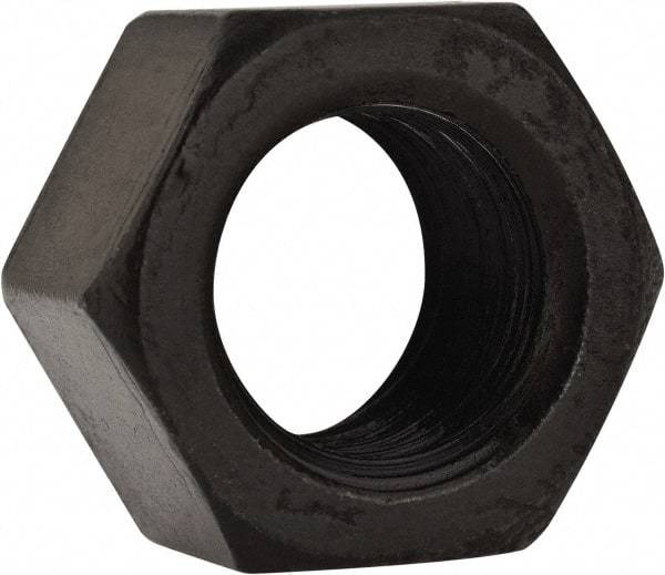 Gibraltar - 1/2-13 UNC Steel Right Hand Heavy Hex Nut - 3/4" Across Flats, 7/16" High, Black Oxide Finish - USA Tool & Supply