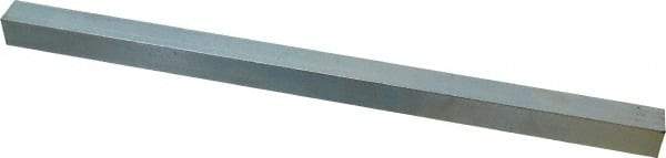 Made in USA - 12" Long x 5/8" High x 5/8" Wide, Zinc-Plated Undersized Key Stock - C1018 Steel - USA Tool & Supply