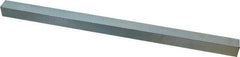 Made in USA - 12" Long x 5/8" High x 5/8" Wide, Zinc-Plated Undersized Key Stock - C1018 Steel - USA Tool & Supply