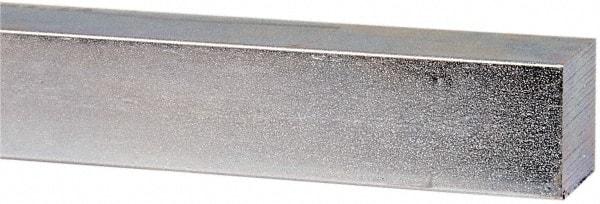 Made in USA - 12" Long x 1" High x 1" Wide, Zinc-Plated Undersized Key Stock - C1018 Steel - USA Tool & Supply