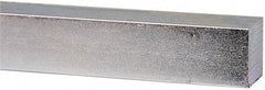 Made in USA - 12" Long x 1" High x 1" Wide, Zinc-Plated Undersized Key Stock - C1018 Steel - USA Tool & Supply