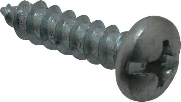 Value Collection - #14 Pan Head Phillips Sheet Metal Screw - Steel, 1" Length Under Head, Grade 2 - USA Tool & Supply
