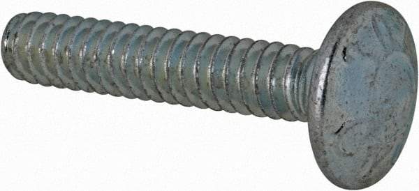 Value Collection - #10-24 UNC 1" Length Under Head, Standard Square Neck, Carriage Bolt - Grade 2 Steel, Zinc-Plated Finish - USA Tool & Supply