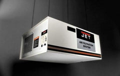 Jet - 115 Volt Ceiling Mount Air Filtration Machine - 32-1/2" Long x 26-13/64" Deep x 15" High, 1,000 CFM Air Flow - USA Tool & Supply