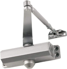 Falcon - Light-Duty ADA Complaint Door Closer Manual Damper - Aluminum Finish - USA Tool & Supply