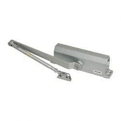 Falcon - 36" Door Width, Light-Duty ADA Complaint Door Closer Manual Damper - Aluminum Finish - USA Tool & Supply