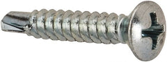 Value Collection - #8, Oval Head, Phillips Drive, 1" OAL, #2 Point, Self Drilling Screw - USA Tool & Supply