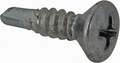 Value Collection - #10, Oval Head, Phillips Drive, 3/4" OAL, #2 Point, Self Drilling Screw - Grade 1016-1024 Steel, Zinc-Plated Finish - USA Tool & Supply
