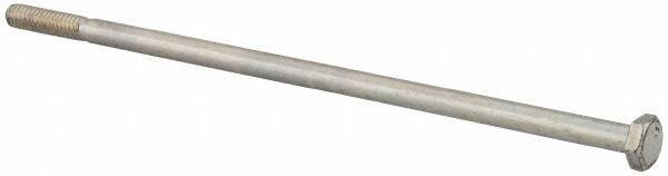 Value Collection - 1/4-20 UNC, 7" Length Under Head Hex Head Cap Screw - Partially Threaded, Grade 2 Steel, Zinc-Plated Finish, 7/16" Hex - USA Tool & Supply