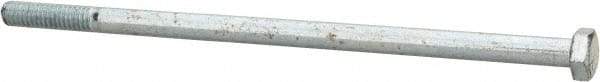Value Collection - 5/16-18 UNC, 6-1/2" Length Under Head Hex Head Cap Screw - Partially Threaded, Grade 2 Steel, Zinc-Plated Finish, 1/2" Hex - USA Tool & Supply