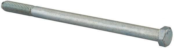 Value Collection - 7/16-14 UNC, 7" Length Under Head Hex Head Cap Screw - Partially Threaded, Grade 2 Steel, Zinc-Plated Finish, 5/8" Hex - USA Tool & Supply