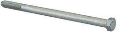 Value Collection - 7/16-14 UNC, 7" Length Under Head Hex Head Cap Screw - Partially Threaded, Grade 2 Steel, Zinc-Plated Finish, 5/8" Hex - USA Tool & Supply