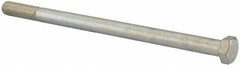 Made in USA - 1/2-13 UNC, 8-1/2" Length Under Head Hex Head Cap Screw - Partially Threaded, Grade 2 Steel, Zinc-Plated Finish, 3/4" Hex - USA Tool & Supply