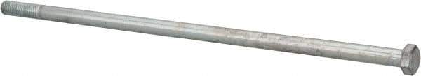 Value Collection - 1/2-13 UNC, 14" Length Under Head Hex Head Cap Screw - Partially Threaded, Grade 2 Steel, Zinc-Plated Finish, 3/4" Hex - USA Tool & Supply