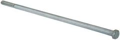 Value Collection - 1/2-13 UNC, 15" Length Under Head Hex Head Cap Screw - Partially Threaded, Grade 2 Steel, Zinc-Plated Finish, 3/4" Hex - USA Tool & Supply