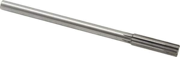 Made in USA - 0.521" Carbide-Tipped 6 Flute Chucking Reamer - Straight Flute, 7/16" Straight Shank, 2" Flute Length, 8" OAL - USA Tool & Supply