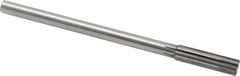 Made in USA - 0.521" Carbide-Tipped 6 Flute Chucking Reamer - Straight Flute, 7/16" Straight Shank, 2" Flute Length, 8" OAL - USA Tool & Supply